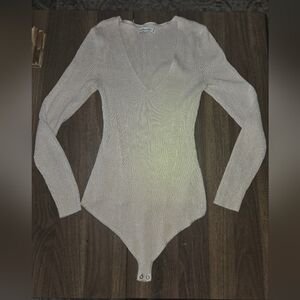 Abercrombie & Fitch Beige Ribbed Top